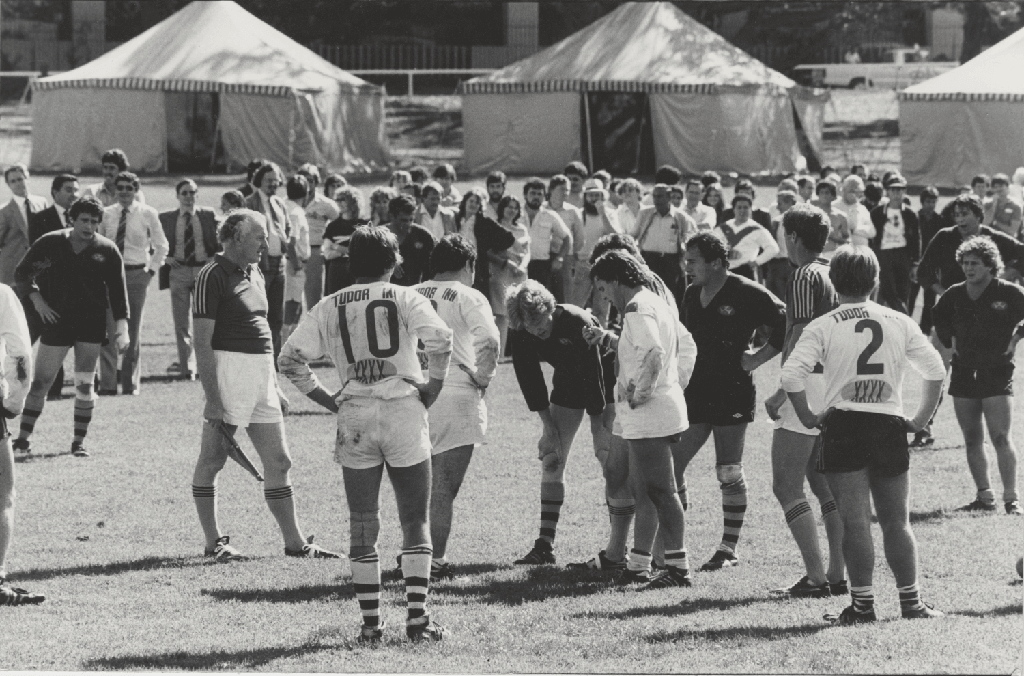 Footballers in the Domain in 1984