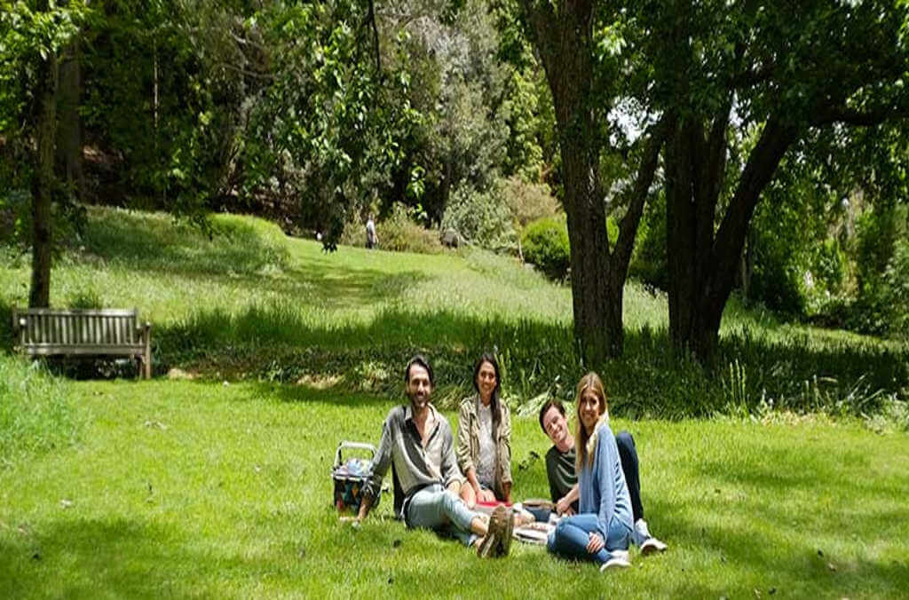 Family at the garden