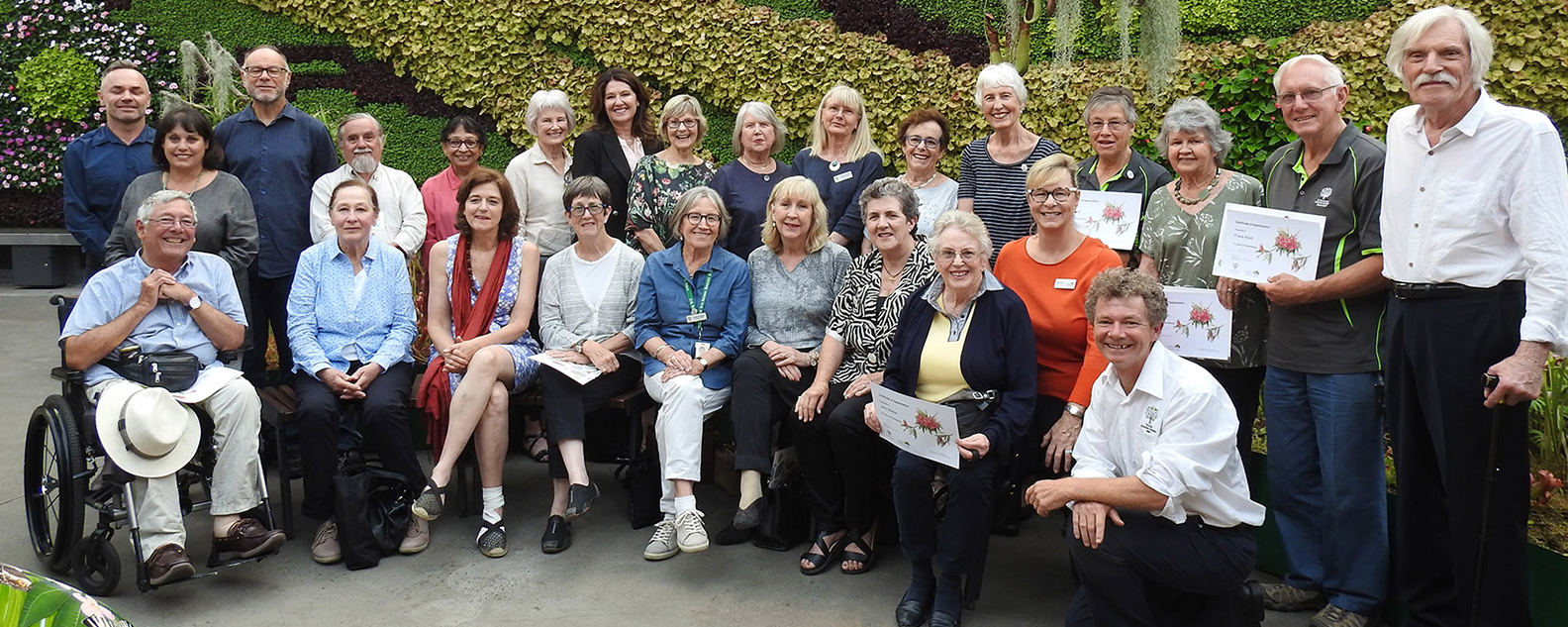 volunteers group shot, smiling