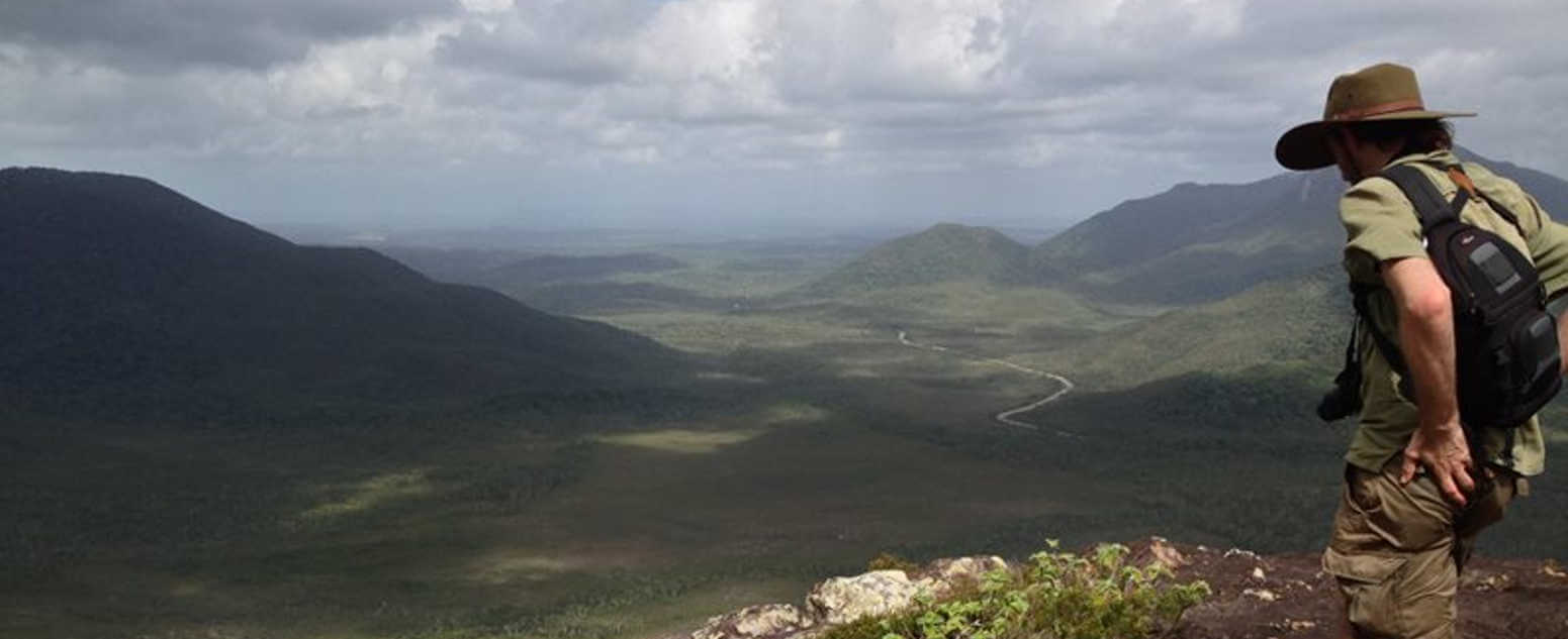 Dr Trevor Wilson on top of Mount Kutini 