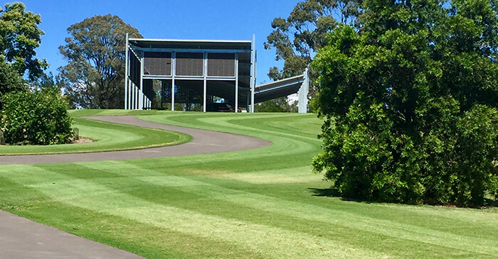 The stripes throughout the Garden are always looking great. This is Jarryd's most recent work at Lakeside Pavilion Lawn.