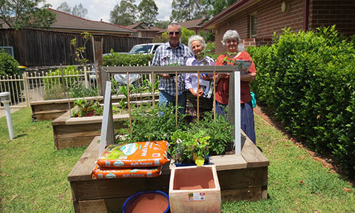 Local group of gardeners participating in Community Greening