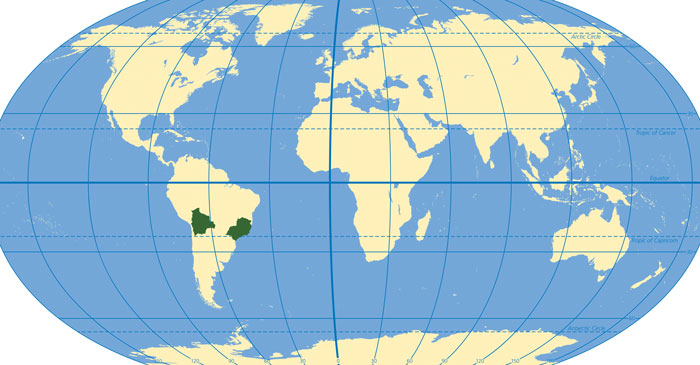 Map of Philodendron imbe's habitat