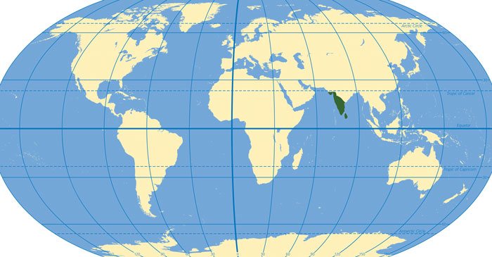 Map of the Talipot Palm's habitat