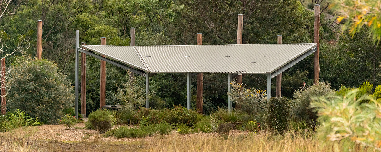 Banksia Garden Picnic Shelter 2 from a distance