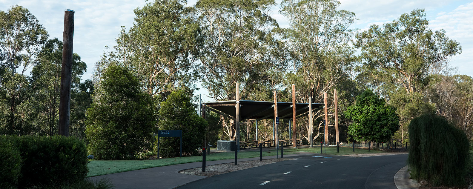 Bottlebrush Garden Picnic Shelter 2 from the front