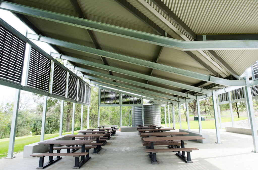 Inside view of the Lakeside Pavilion