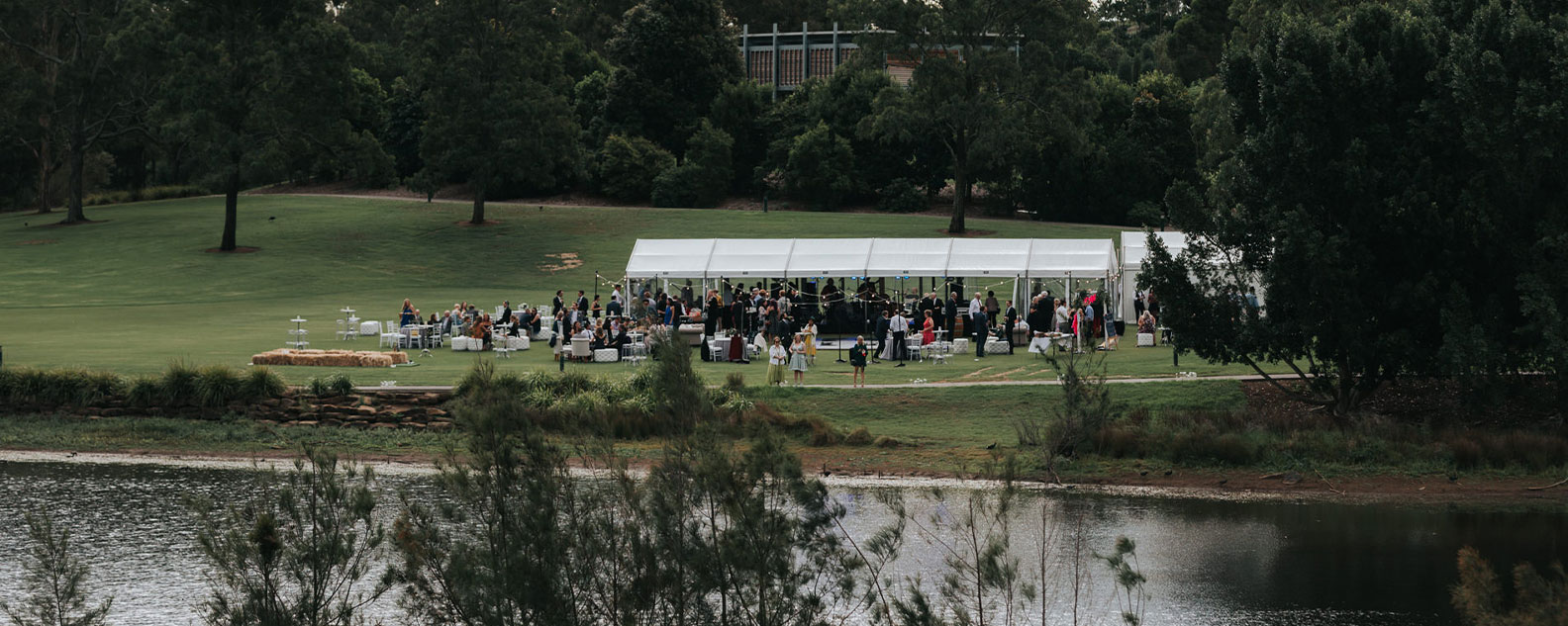 Wedding reception on Marquee Lawn