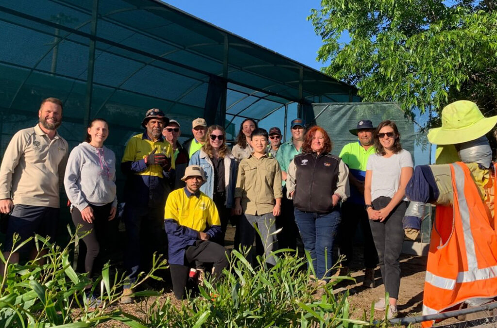 Locals attend the Community Garden in Bourke