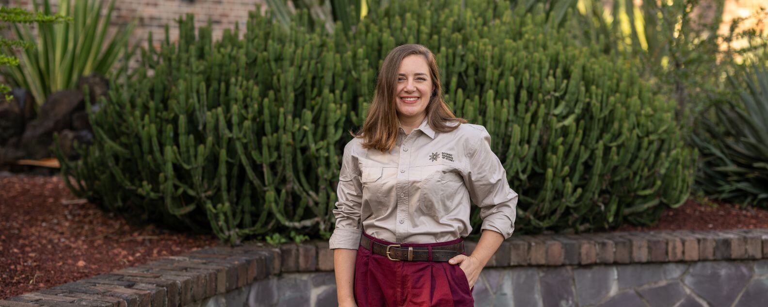 Adina Oosterwijk smiling in the Garden