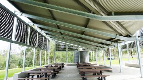 Inside view of the Lakeside Pavilion