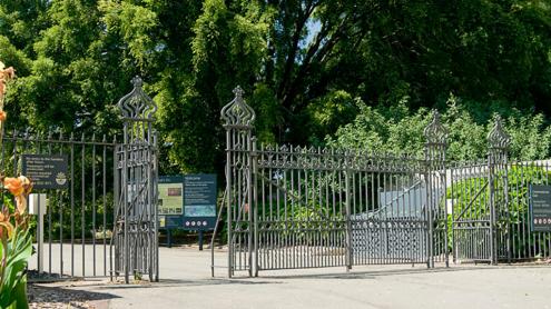 Iron gates leading into Garden