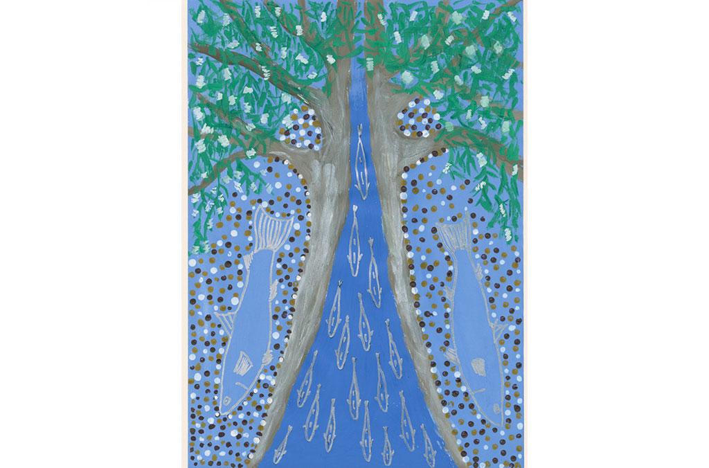 A painting of a tea tree