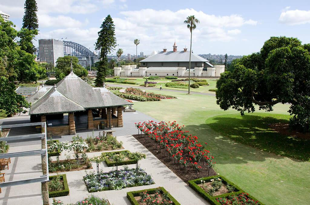 Aerial view of the Palace Rose Garden