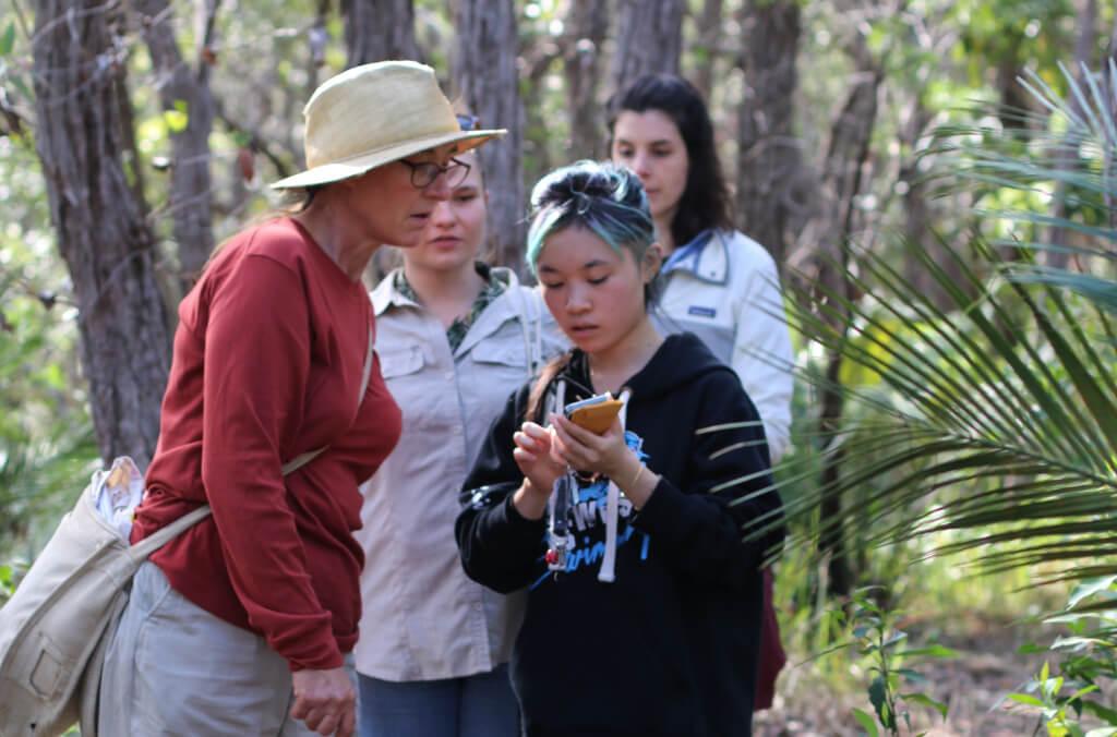 group on trail 