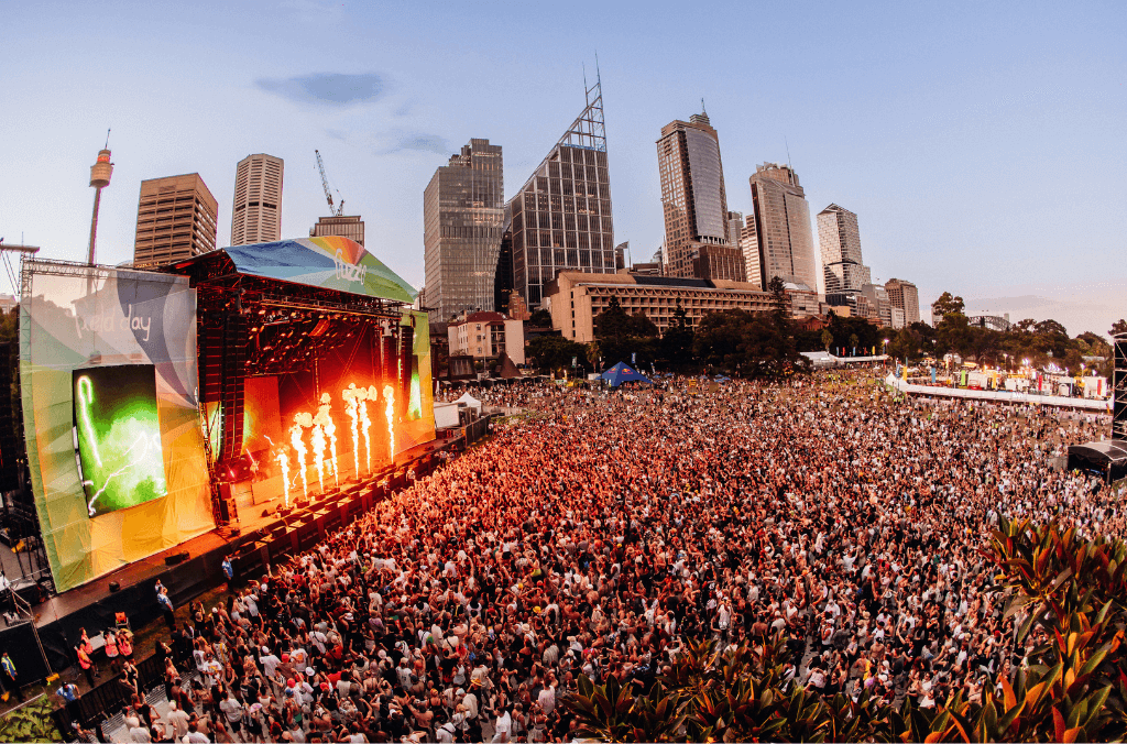 Crowd enjoying concert
